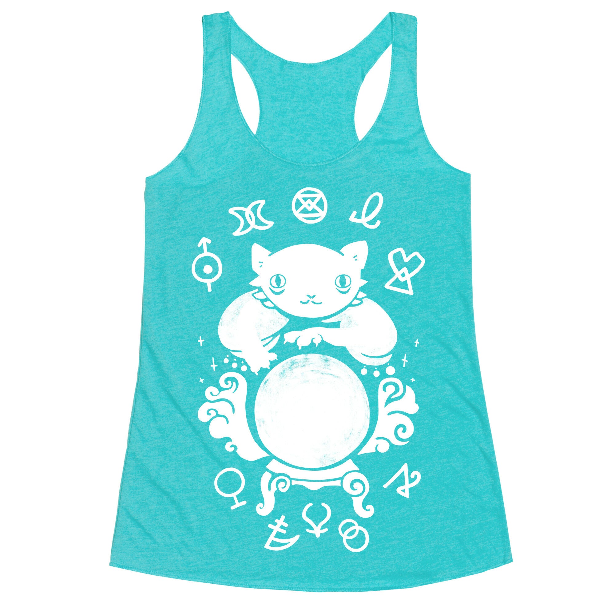 Lucky Tarot Cat #13 Racerback Tank